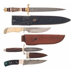 Four Fixed Blade Knives