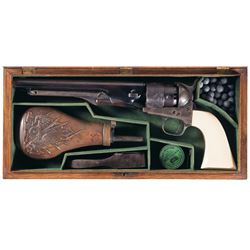 Cased Colt Model 1860 Army Percussion Revolver with Accessories