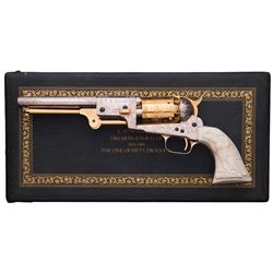 Cased, Engraved and Gold and Silver Plated Heritage Guild L. D. Nimschke Commemorative Colt Third Mo