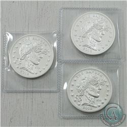 Lot of 3x Zombie Apocalypse 1oz .999 Fine Silver Coins (Tax Exempt)