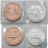 Image 1 : Lot of 2x Zombie Apocalyspe 1oz .999 Fine Silver & 1oz .999 Fine Copper Round (Tax Exempt) 2pcs