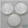 Image 2 : Estate Lot of 3x Silver Shield's "Legalize Nature", "Love" and "Spreading Debt and Death" 1oz .999 F