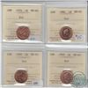 Image 1 : 1974, 1984, 1992 and 1999 Canada 1-cent All ICCS Certified MS-65 (4pcs)
