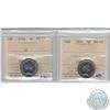 Image 1 : 1954 SF & 1955 Canada 5-cent ICCS Certified MS-65 (2pcs)