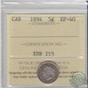 Image 1 : 1894 5-cent ICCS Certified EF-40