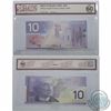 Image 1 : 2001 $10 BC-63a Bank of Canada Knight-Thiessen FDV Prefix Note BCS Certified UNC-60