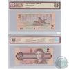 Image 1 : 1986 $2 BC-55a Bank of Canada Crow-Bouey Note BCS Certified CUNC-62