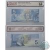 Image 1 : 2002 $5 BC-62a-i Bank of Canada Knight-Dodge Note, Printed in 2003 HNF Prefix BCS Certified CUNC-64