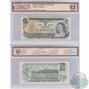 Image 1 : 1973 $1 BC-46b Bank of Canada Crow-Bouey Prefix BAT Note BCS Certified CUNC-63
