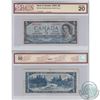 Image 1 : 1954 $5 BC-31b Bank of Canada Beattie-Coyne Devil's Face Note BCS Certified VF-20