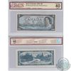 Image 1 : 1954 $5 BC-39b Bank of Canada Beattie-Rasminsky Modified Portrait Note BCS Certified EF-40