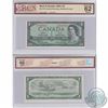 Image 1 : 1954 $1 BC-37b-i Bank of Canada Beattie-Rasminsky Modified Portrait Note BCS Certified CUNC-62