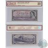 Image 1 : 1954 $10 BC-32b Bank of Canada Beattie-Rasminsky Devil's Face Note BCS Certified VF-20