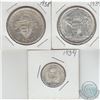 Image 1 : Lot of 3x Hungary Silver Coins: 1938 5 Pengo, 1939 5 Pengo and a 1939 1 Pengo.