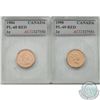 Image 1 : 1984 Canada 1-cent ACG Certified PL-68; Red & 1990 1-cent ACG Certified PL-69; Red (2pcs)