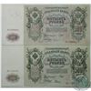 Image 1 : Pair of 1912 500 Ruble Banknotes from Russia