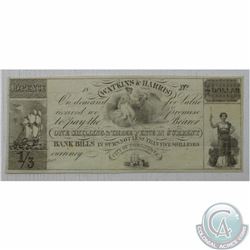 Watkins & Harris 15 Pence Merchant Script remainder in Extra Fine Condition.