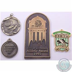 Estate Lot of 4x Athletic award Medals. This lot includes the following medallions: Kitchener Waterl