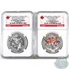 Image 1 : RCM Lot: 2x 2015 Canada $10 FIFA Women's World Cup "Go Canada Go" & "Heading the Ball" NGC Certified