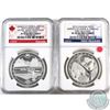 Image 1 : RCM Lot: 2 x 2015 Canada UNESCO Home & Abroad $20 NGC Certified Fine Silver Coins. You will receive 