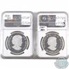 Image 2 : RCM Lot: 2 x 2015 Canada UNESCO Home & Abroad $20 NGC Certified Fine Silver Coins. You will receive 