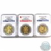 Image 1 : RCM Lot: 3x 2014 Canada $20 Fine Silver Seven Sacred Teachings Gilded Coins - All NGC Certified PF-6