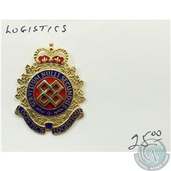 Canadian Army Logistics Corps modern enamelled Cap Badge with pin and stopper backing