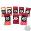 Image 1 : RCM Lot; Cased Silver Commemorative Dollars from 1972 to 1979. 8pcs.