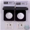 Image 1 : RCM Lot: 2x 2007 Canada $25 Holographic Sterling Silver Coins Commemorating the Vancouver 2010 Olymp