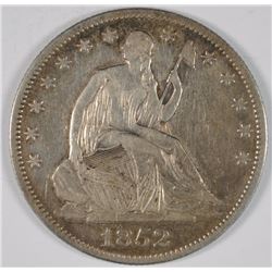 1852-O SEATED LIBERTY HALF DOLLAR XF RARE NEW ORLEANS MINT ISSUE