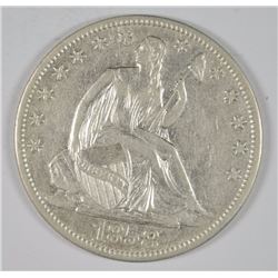 1858-O SEATED LIBERTY HALF DOLLAR CH AU