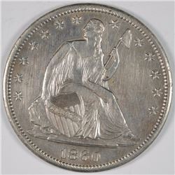 1860-S SEATED LIBERTY HALF AU/BU