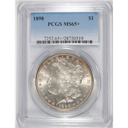 1898 MORGAN SILVER DOLLAR, PCGS MS-65+