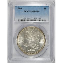 1900 MORGAN SILVER DOLLAR, PCGS MS-64+