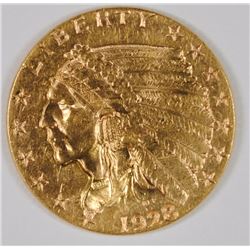 1928 $2.5 GOLD INDIAN BU