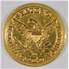 Image 2 : 1849-D $5 GOLD LIBERTY AU CLEANED RARE DAHLONEGA MINT GOLD