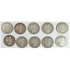Image 1 : 10 DIFFERENT BARBER HALF DOLLARS NICE G+ COINS