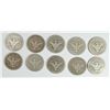 Image 2 : 10 DIFFERENT BARBER HALF DOLLARS NICE G+ COINS