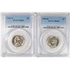 Image 1 : LOT OF ( 2 ) 1959-D JEFFERSON NICKELS, PCGS MS-66   TOUGH!
