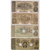 Image 1 : 4 CONFEDERATE NOTES: 1863 $10.00, 1861 $20.00, 1863 $20.00, 1861 $5.00,