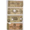 Image 1 : 4 CONFEDERATE NOTES: 1863 $5.00, 1864 $2.00, 1861 $20.00, 1861 $10.00  SCARCE