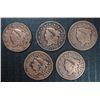 Image 1 : 5 - LOWER GRADE LARGE CENTS; 1829, 1830, 1831, 1832, 1835