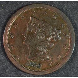 1856 HALF CENT BU