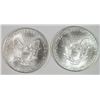 Image 2 : ( 2 ) 1997 GEM BU AMERICAN SILVER EAGLE ONE OUNCE .999 SILVER COINS BETTER DATE!