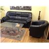 Image 1 : 3 PIECE SOFA SET, GLASS TOP COFFEE TABLE, AND VARIOUS ANTIQUES FROM BRITTANIA MINE