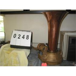 COLLECTIBLE AIR HORN COPPER AND BRASS 2.3 X 14 INCH