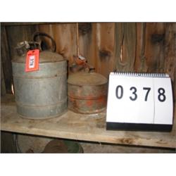 COLLECTIBLE GASOLINE CANS (2)