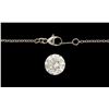 Image 2 : NECKLACE:  [1] Platinum rolo chain necklace with a center setting set with a round brilliant cut dia