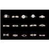 Image 4 : RINGS: [17] 18KWG assorted semi-mount, rings, set with diamonds, approx. 10.74 cttw., good/ G-I /VS-