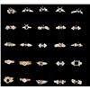 Image 1 : RINGS: [16] 18KWG  & YG assorted semi-mount rings, set with diamonds, approx. 8.08 cttw., good/ G-I 